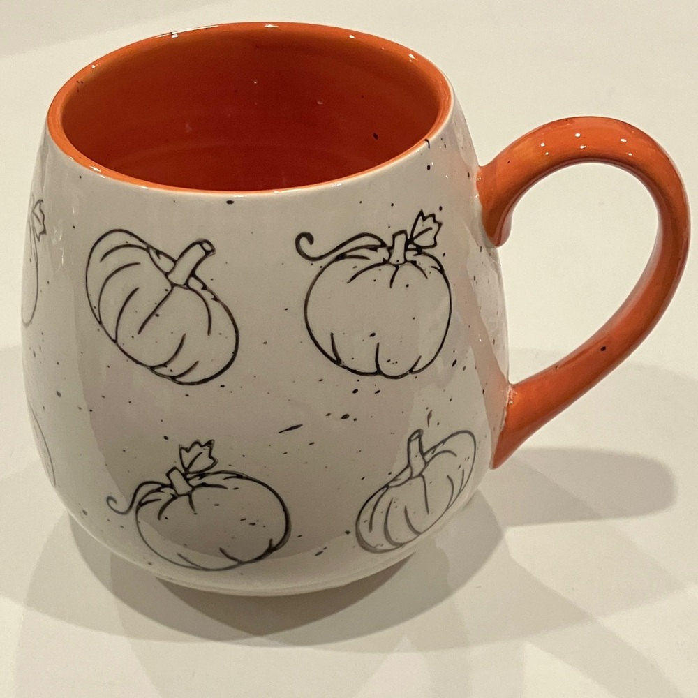 Pumpkin Mug with Orange Handle